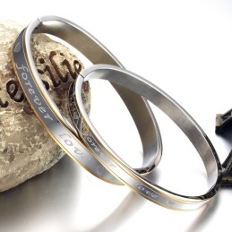 Bracciale In Titanio Forever Love Di Qualità Stabile Per Gli Innamorati