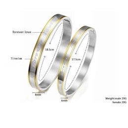 Bracciale In Titanio Forever Love Di Qualità Stabile Per Gli Innamorati