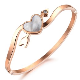 Braccialetto In Titanio Di Alta Qualità Per Donna A Forma Di Cuore