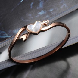 Braccialetto In Titanio Di Alta Qualità Per Donna A Forma Di Cuore