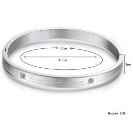 Bracciale In Titanio Con Strass, Qualità E Quantità Garantite Per Gli Amanti