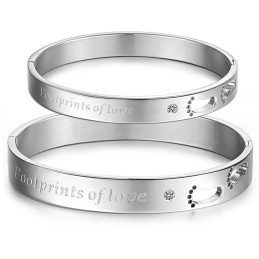 Bracciale In Titanio Di Eccellente Qualità Per Gli Amanti Con Strass