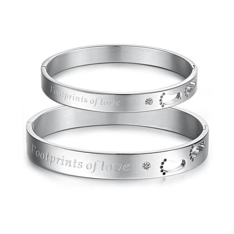 Bracciale In Titanio Di Eccellente Qualità Per Gli Amanti Con Strass Bracciale In Titanio Di Eccellente Qualità Per Gli Amanti Con Strass