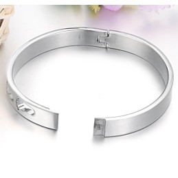 Bracciale In Titanio Di Eccellente Qualità Per Gli Amanti Con Strass