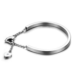 Braccialetto In Titanio A Forma Di Cuore Per Donna Di Qualità Stabile