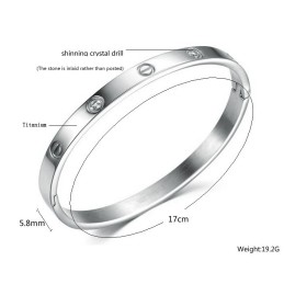 Bracciale Da Donna In Titanio Di Alta Qualità Con Diamante