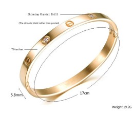 Bracciale Da Donna In Titanio Di Qualità Stabile Con Diamante