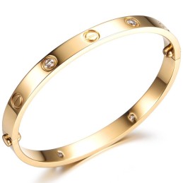 Bracciale Da Donna In Titanio Di Qualità Affidabile Con Strass
