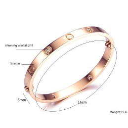 Bracciale Da Donna In Titanio Con Strass "To Have A Long Story"