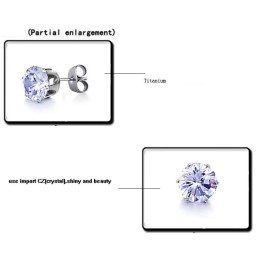 Orecchini In Titanio Di Qualità Superiore Con Diamante