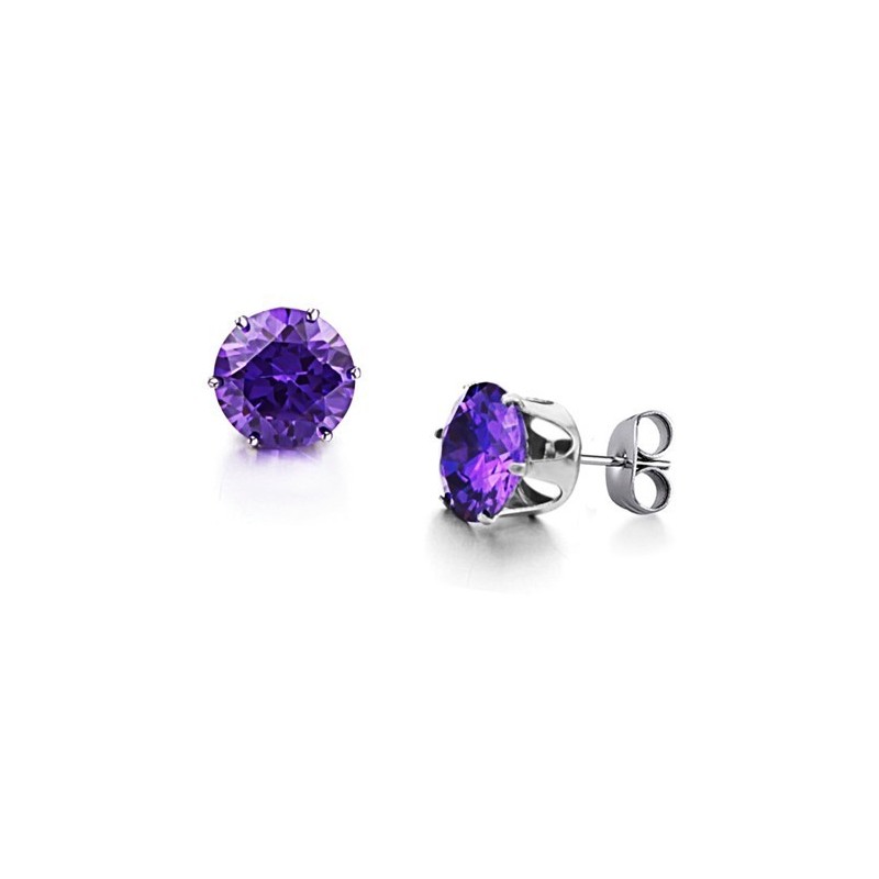 Noto Per I Suoi Orecchini Da Donna In Titanio Viola Di Alta Qualità Con Diamanti Noto Per I Suoi Orecchini Da Donna In Titanio Viola Di Alta Qualità Con Diamanti