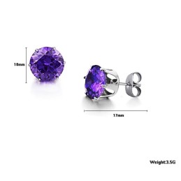 Noto Per I Suoi Orecchini Da Donna In Titanio Viola Di Alta Qualità Con Diamanti