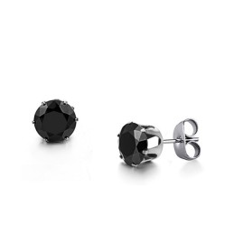 Orecchini Maschili In Titanio Nero Di Alta Qualità Con Diamante