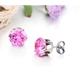 Ampia Varietà Di Orecchini Da Donna In Titanio Rosa Con Diamante