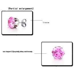 Ampia Varietà Di Orecchini Da Donna In Titanio Rosa Con Diamante