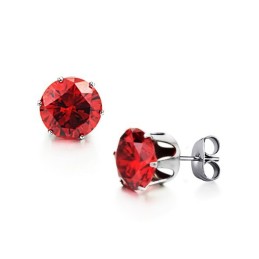 Orecchini Da Donna In Titanio Rosso Di Ottima Qualità Con Strass