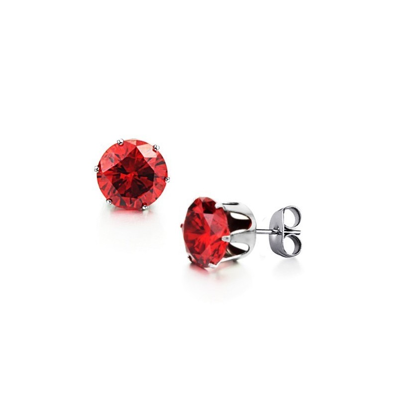 Orecchini Da Donna In Titanio Rosso Di Ottima Qualità Con Strass Orecchini Da Donna In Titanio Rosso Di Ottima Qualità Con Strass