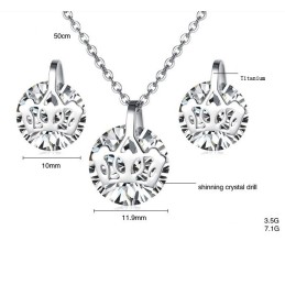 Collana E Orecchini Da Donna In Titanio Di Qualità Affidabile Con Strass
