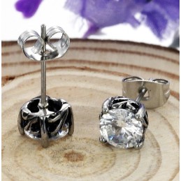 La Regina Degli Orecchini Unisex In Titanio Di Qualità Con Strass