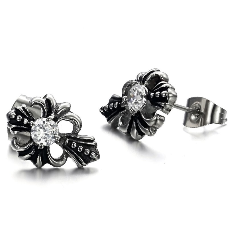 Orecchini In Titanio Di Qualità Affidabile Con Strass Orecchini In Titanio Di Qualità Affidabile Con Strass