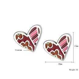 Orecchini A Forma Di Cuore In Titanio Di Qualità Stabile Per Donna