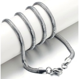Catena In Titanio A Serpente Piatto Di Eccellente Qualità