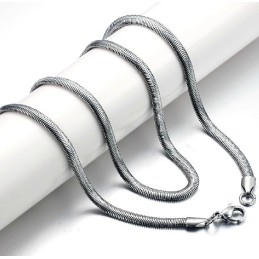Catena In Titanio A Serpente Piatto Di Eccellente Qualità