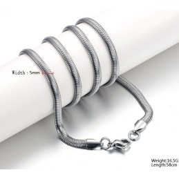 Catena In Titanio A Serpente Piatto Di Eccellente Qualità