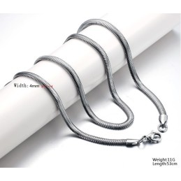 Catena In Titanio A Serpente Piatto Di Eccellente Qualità