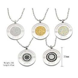 Collana In Titanio Pelelith Con Diamante E Reputazione Affidabile