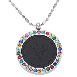 Collana In Titanio Pelelith Con Diamante, Facile Da Usare