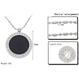 Collana In Titanio Pelelith Con Diamante, Facile Da Usare
