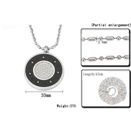 Collana In Titanio Pelelith Con Diamante The King Of Quantity Health