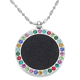 Collana In Titanio Pelelith Con Diamante, Durevole E Salutare