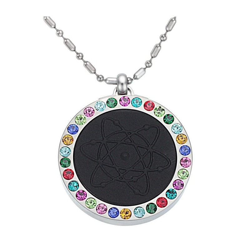 Collana In Titanio Pelelith Con Diamante, Durevole E Salutare Collana In Titanio Pelelith Con Diamante, Durevole E Salutare