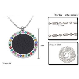 Collana In Titanio Pelelith Con Diamante, Durevole E Salutare