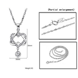 Collana In Titanio Placcato Platino Con Nodo Di Qualità Stabile