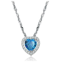 Collana Di Titanio Placcata In Platino Con Strass Per Donna Di Alta Qualità
