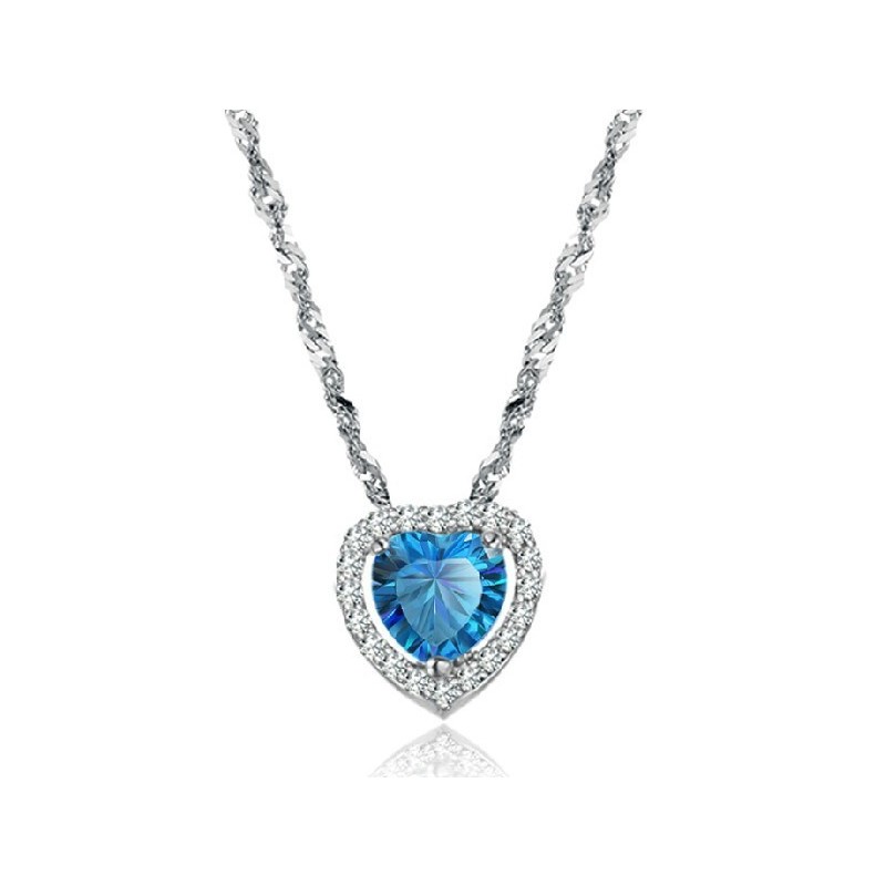 Collana Di Titanio Placcata In Platino Con Strass Per Donna Di Alta Qualità Collana Di Titanio Placcata In Platino Con Strass Per Donna Di Alta Qualità