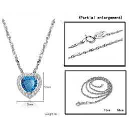 Collana Di Titanio Placcata In Platino Con Strass Per Donna Di Alta Qualità