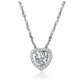 Collana In Titanio Placcata In Platino Con Strass, Di Qualità Affidabile, Per Donna.