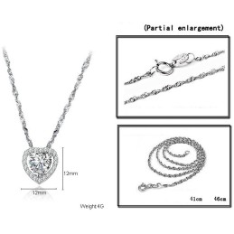 Collana In Titanio Placcata In Platino Con Strass, Di Qualità Affidabile, Per Donna.