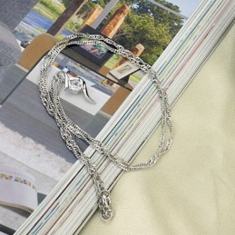 Collana Da Donna In Titanio Placcato Platino Di Qualità Stabile Con Diamante