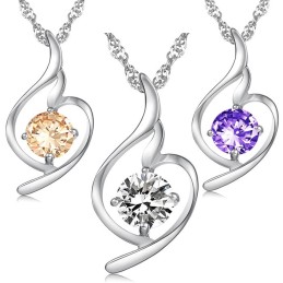Collana In Titanio Placcato Platino Con Diamante, Regina Della Moda Femminile Di Qualità
