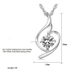 Collana In Titanio Placcato Platino Con Diamante, Regina Della Moda Femminile Di Qualità