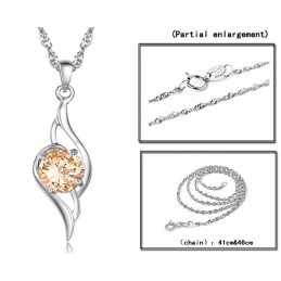 Collana Da Donna In Titanio Placcato Platino Con Diamante, Qualità E Quantità Garantite