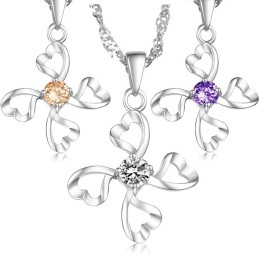 Collana Da Donna In Titanio Placcato Platino Di Alta Qualità Con Diamante
