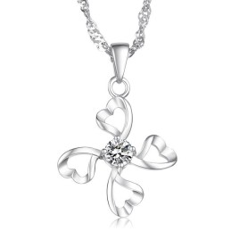 Collana Da Donna In Titanio Placcato Platino Di Alta Qualità Con Diamante
