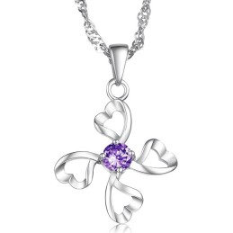Collana Da Donna In Titanio Placcato Platino Di Alta Qualità Con Diamante