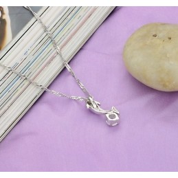 Collana In Titanio Placcato In Platino Con Diamante A Forma Di Delfino Femminile Di Fama Mondiale